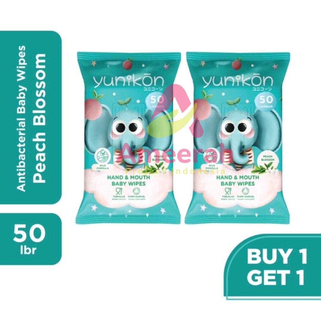 TISU BASAH YUNIKON / BABY WIPES 50'S BELI 1 GRATIS 1 BUY 1 GET 1 YUNIKON