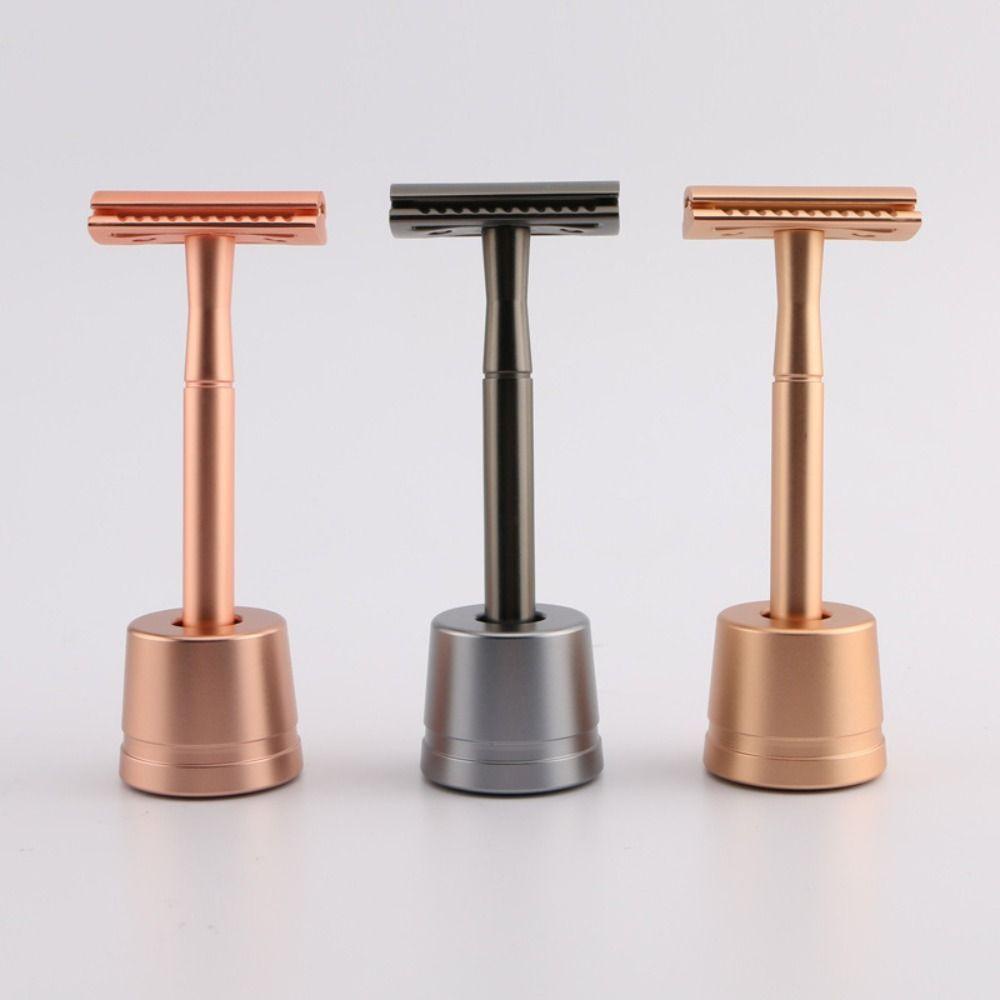 SKJK  Safety Razor Stand Universal Bulat Salon Alat Barber Jenggot Cukur Holder Base Hadiah Untuknya Men Shaver Holder