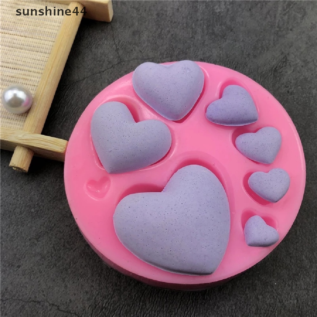 Sunshine Aneka Love Bentuk Hati Silicone Cake Mold Baking Cetakan Silikon Untuk Sabun Cookies Fondant Kue Tools Cake Decorag.