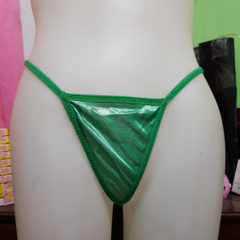 GS015 DALAMAN SATIN TALI SATU HIJAU WANITA G STRING NEW SALE CD SEXY CUCI GUDANG