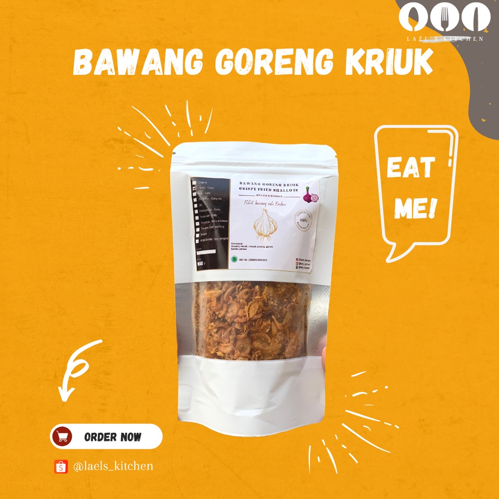 

BAWANG GORENG KRIUK RASA KEKINIAN ASLI BREBES 70 100 gr