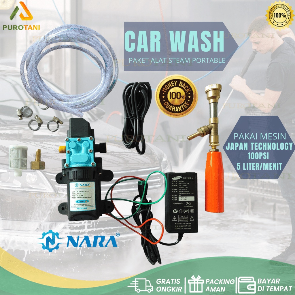 Steam Motor Mobil Ac Cuci Jet Cleaner Pompa Dc 12v 100psi Tekanan Tinggi High Pressure Ez Jet Water