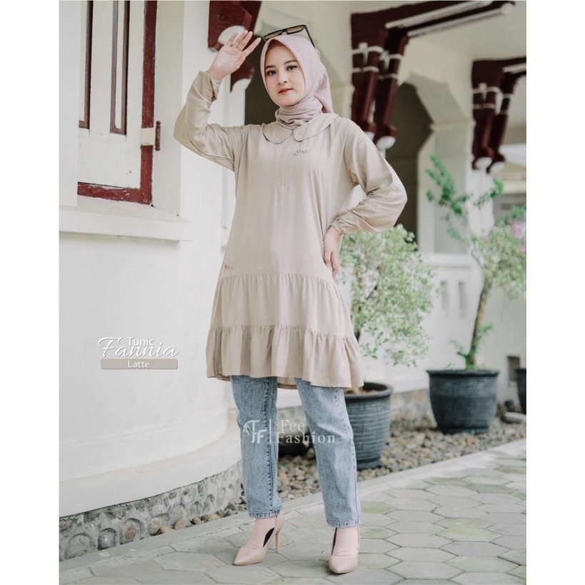 FANNIA TUNIK BY FEE FASHION || TUNIK FEE FASHION || TUNIK RAYON ADEM
