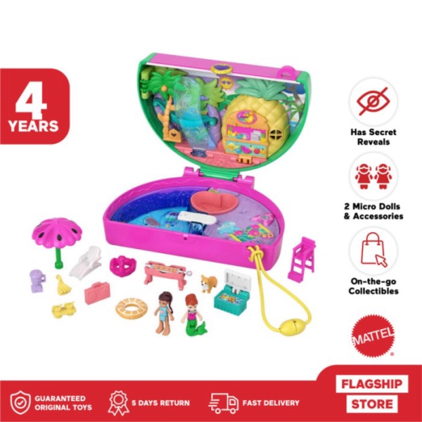 

Compact Party Playset - Pool Mainan Watermelon Pocket Boneka Murah Polly Promo