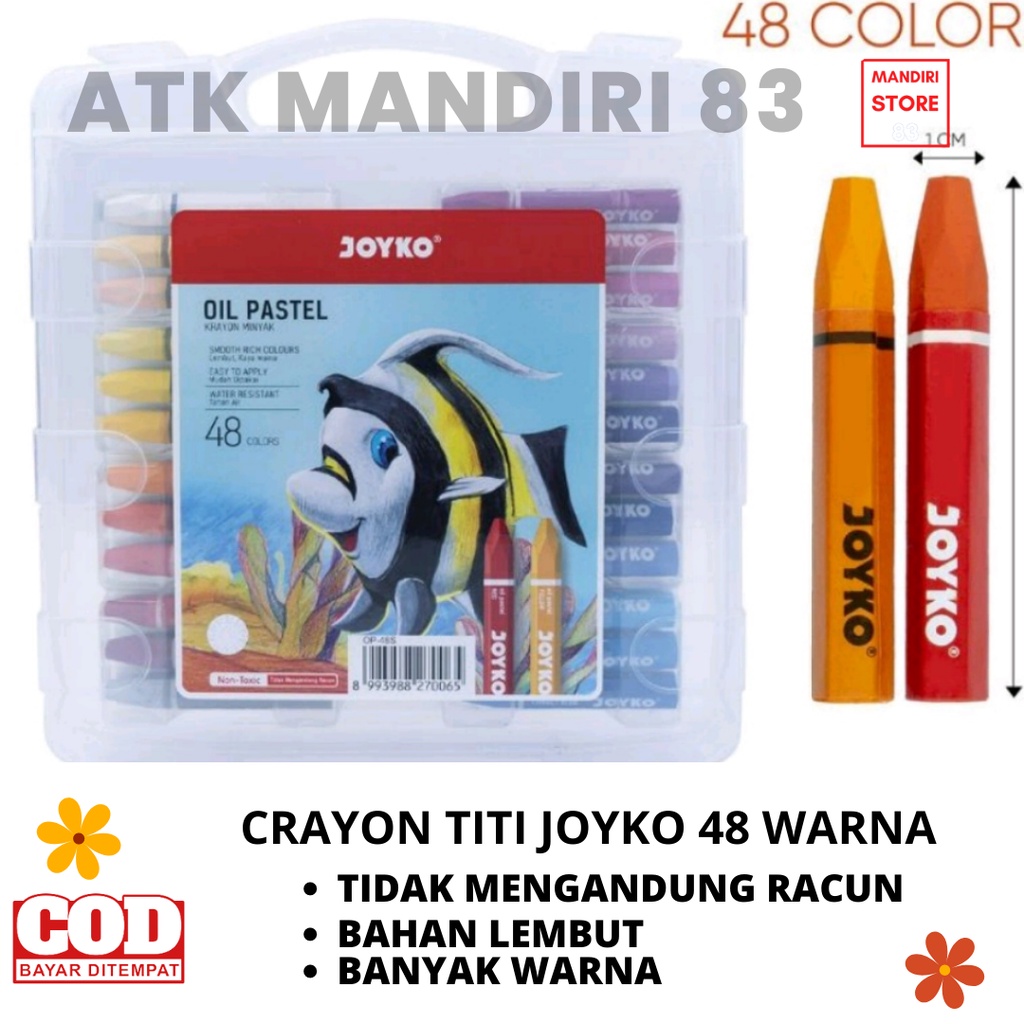 

CRAYON PEWARNA OILPASTE TITI JOYKO 48WARNA