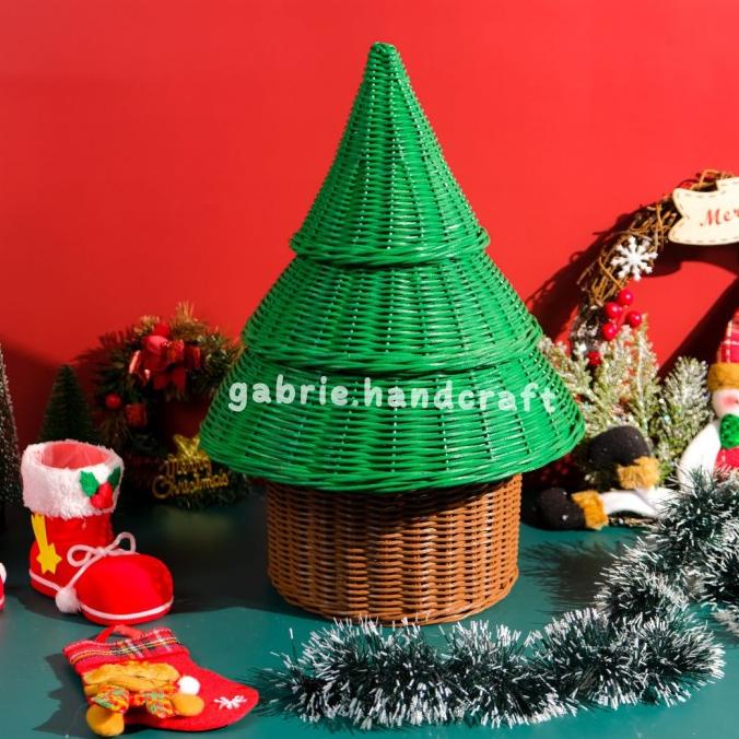 

ROTAN POHON NATAL - TEMPAT HAMPERS NATAL / KADO NATAL / CHRISTMAS