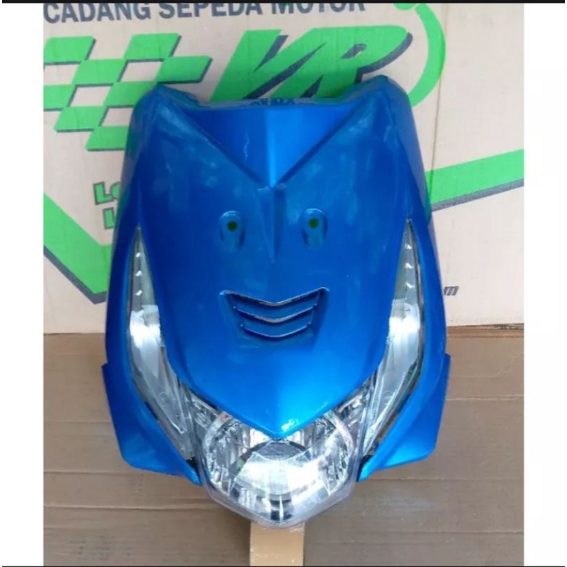 Tameng depan motor Honda beat karbu + reflektor lampu depan  + sen depan 1 set