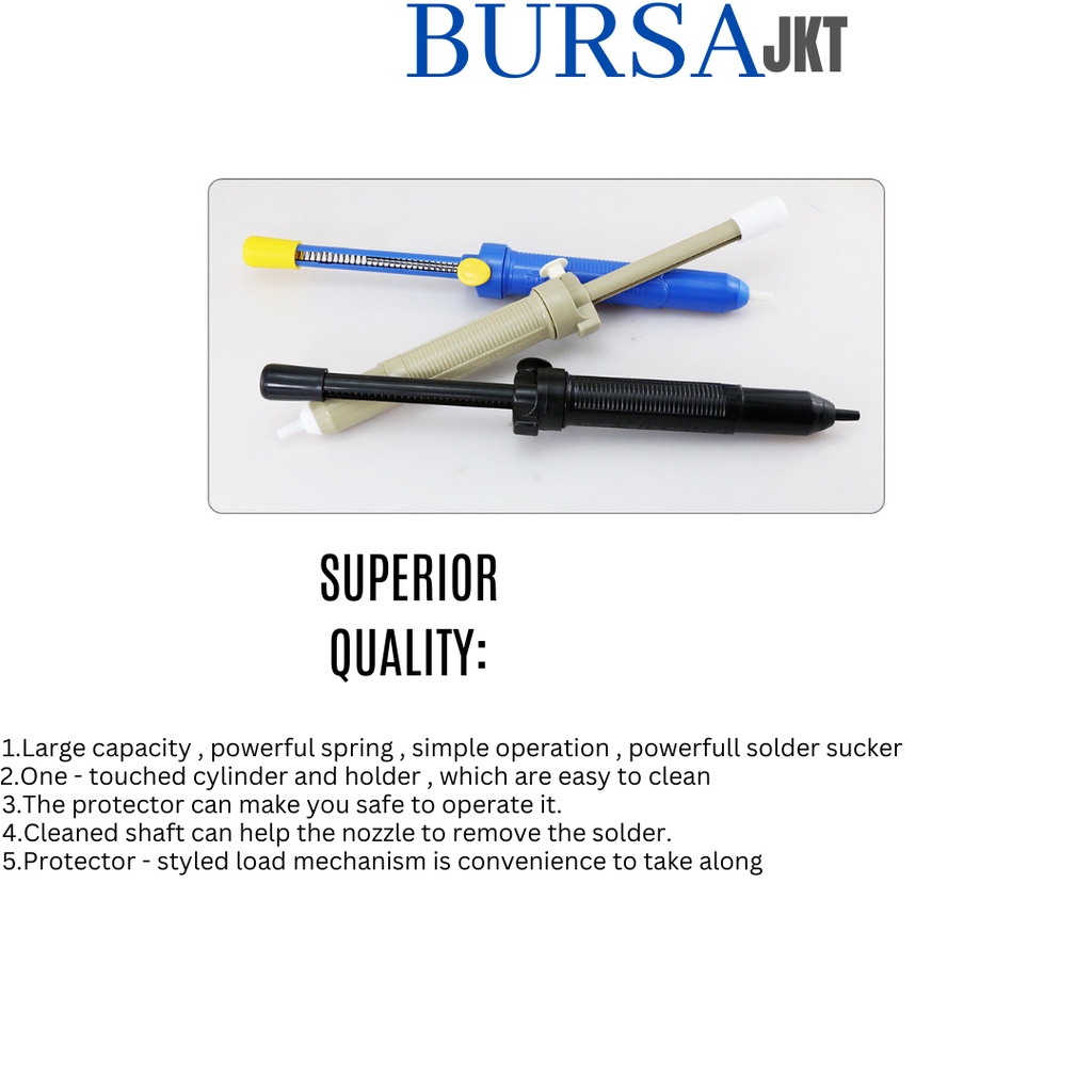 SEDOT TIMAH DESOLDERING PUMP HANDSKIT TOOLS ELECTRONIC GS-100 GRAY