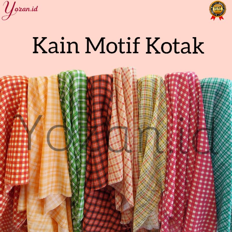 Kain Motif Kotak-Kotak Sekolah Seragam Sekolah Kotak Bsw Lebar 120cm