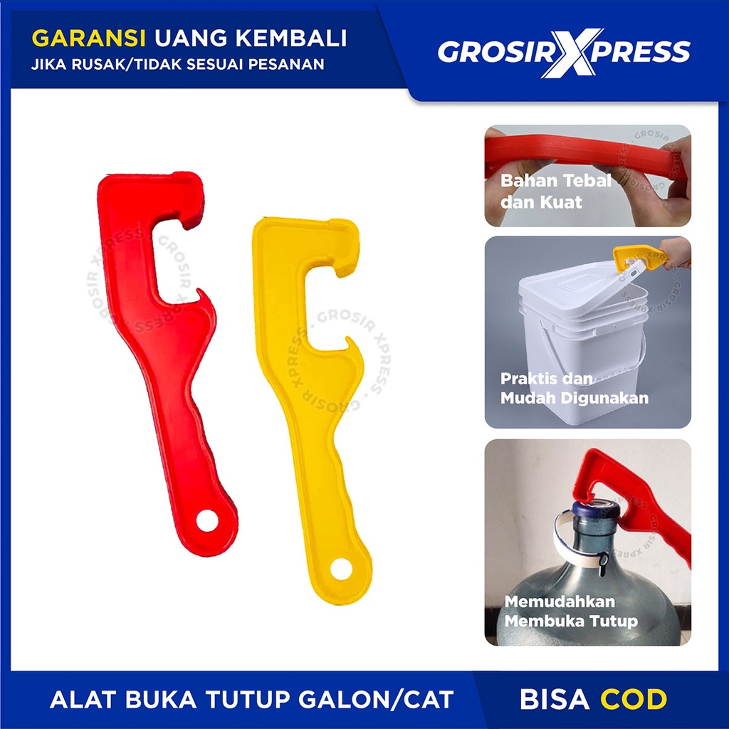 Alat Pembuka Tutup Ember Cat Opener Plastik Serbaguna Pencongkel Tutup Galon Air Botol Lainnya Anti Ribet | GROSIRXPRESS