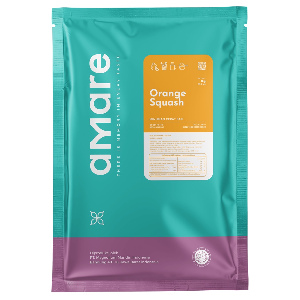 

AMARE ORANGE SQUASH 1 KG - FRUIT BASED