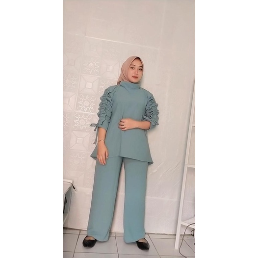 LINA ONE SET CRINKEL II SETELAN MUSLIMAH MODERN II ARRAZAQU COLLECTION