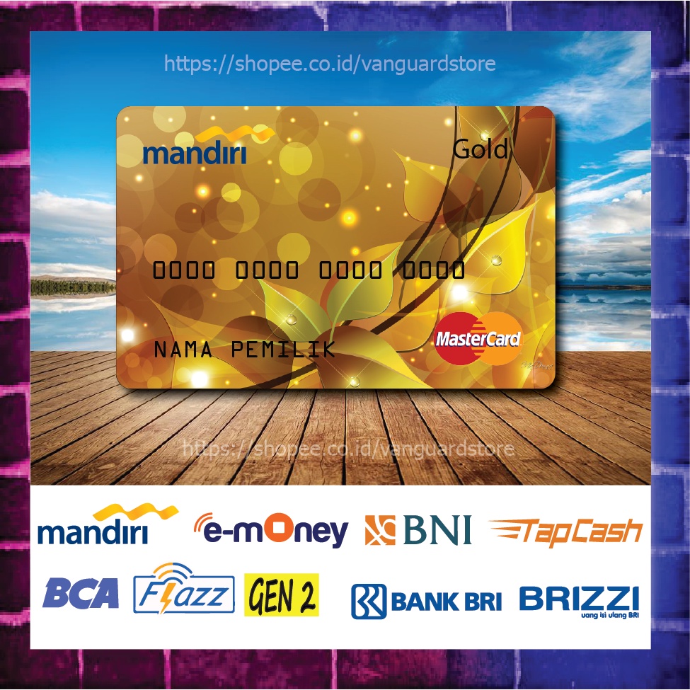 KARTU E MONEY E TOLL KARTU GOLD CARD DEBIT CREDIT EMONEY MANDIRI FLAZZ BCA BNI TAPCASH BRIZZI BRI - 1 SISI