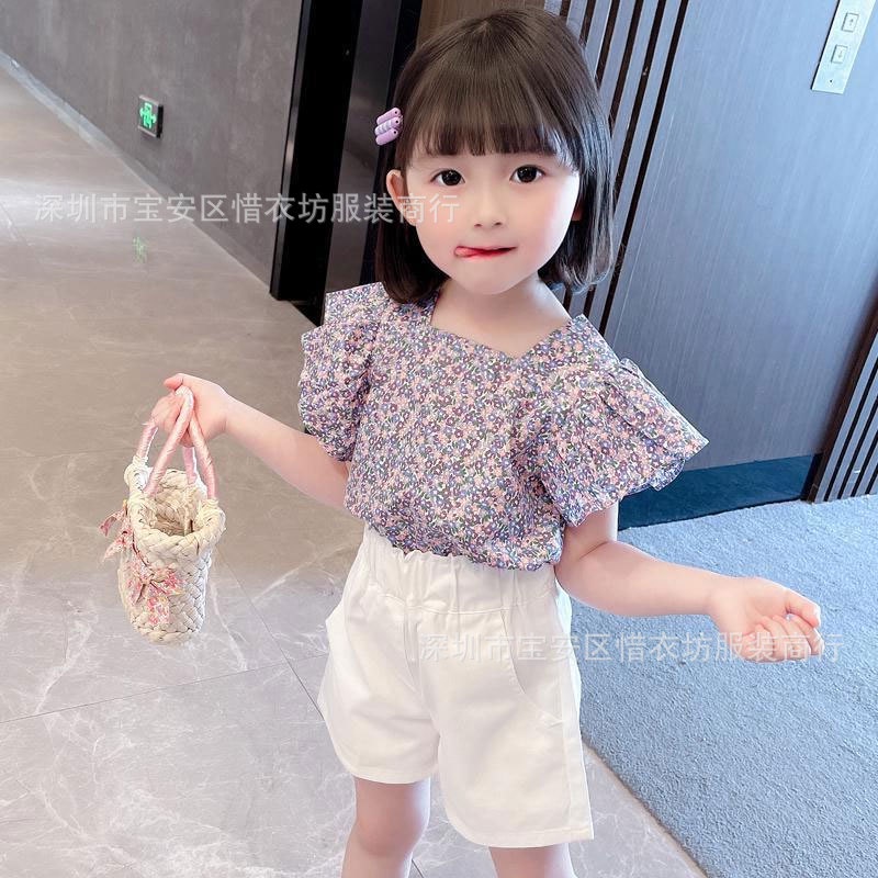 SETELAN ANAK MODEL KOREA MOTIF BUNGA IMPORT BERKUALITAS