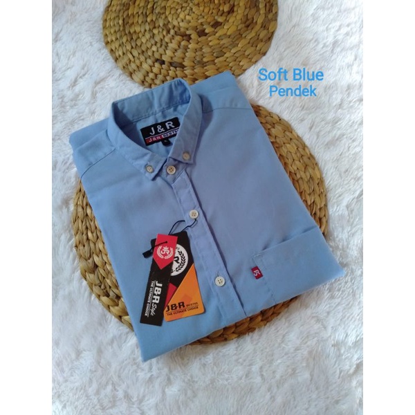 Baju Kemeja Cowok Pria Kerja Kantoran Polos Lengan Pendek Lengan Panjang Poplin maron navy kunyit abu lilac