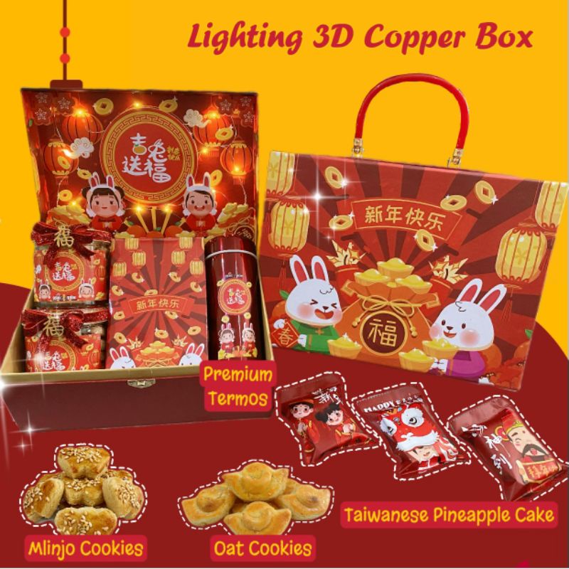 

hampers Imlek lighting 3D copper