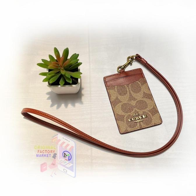 

JUAL LANYARD C0ACH 32745 ID LANYARD Colorblock Signature Canvas ORIGINAL