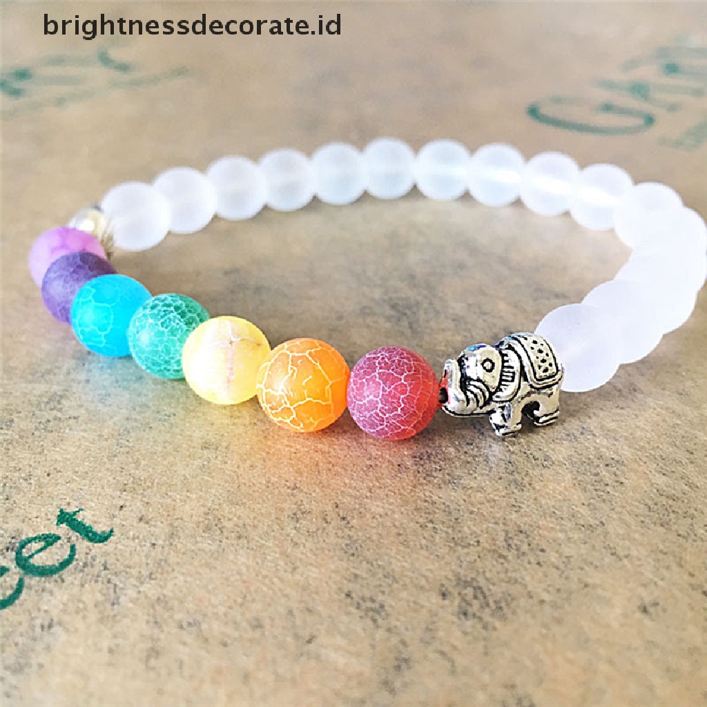 [Birth] Fashion 7cakar Gajah Pesona Manik-Manik Gelang Mala Beads Yoga Energi Gelang Perhiasan [ID]