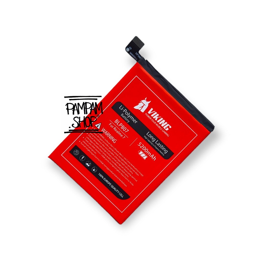 Baterai VIKING Double Power Original Realme 7 V5 X2 BLP807 Batre Batrai Battery HP Handphone Ori BLP 807