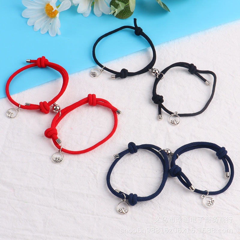 FY Gelang Couple isi 2Pcs Termurah Gelang Magnet Couple Lucu Aneka Warna Gelang Persahabatan