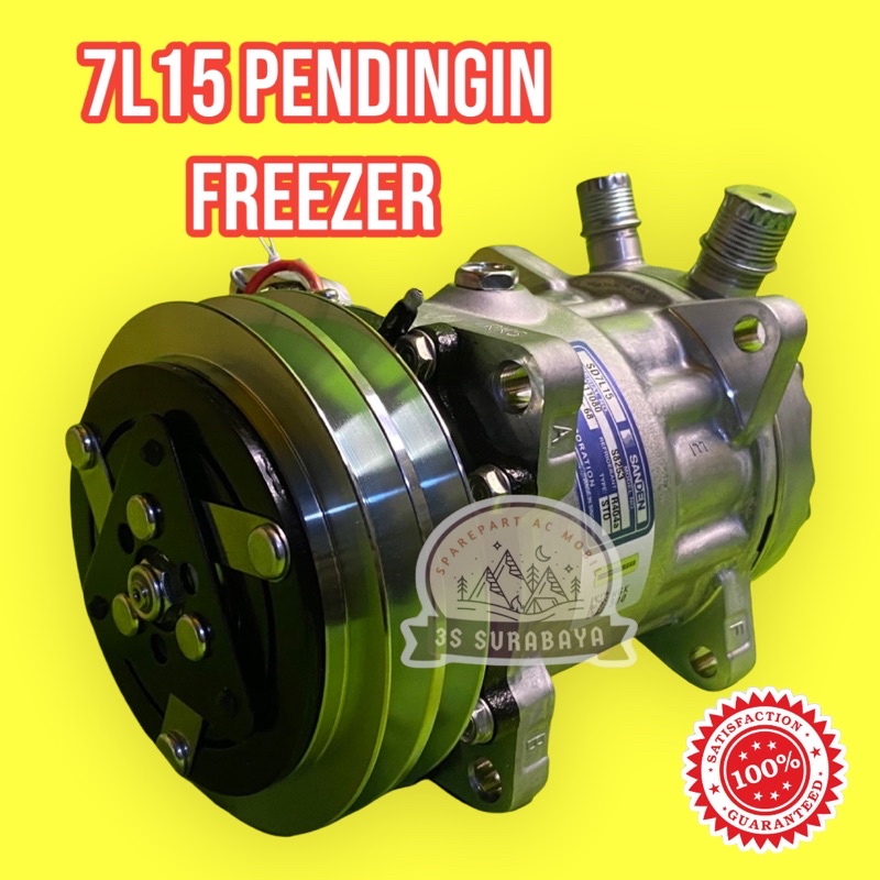 Kompresor Ac 7L15 7L 24 Volt Sanden Asli R404A Freezer Cooling Box Pendingin Ac Truk Ac Mobil