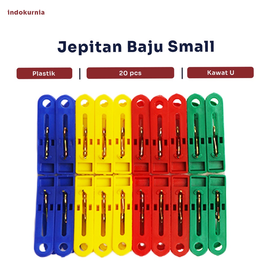 IK - 20pcs Jepitan Baju Small LAUNDRY CLIP JEPIT JEMURAN TERMURAH