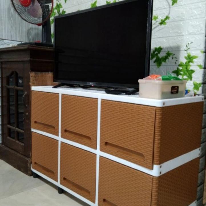 Depan LEMARI PLASTIK CLUB LEMARI BAJU BUPET TV RAK MULTIFUNGSI/LACI