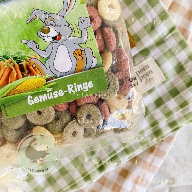 Jr Farm gemuse ring 5gr | treats for small animals such hamster, rabbit, guinea pig, sugar glider | imported from germany