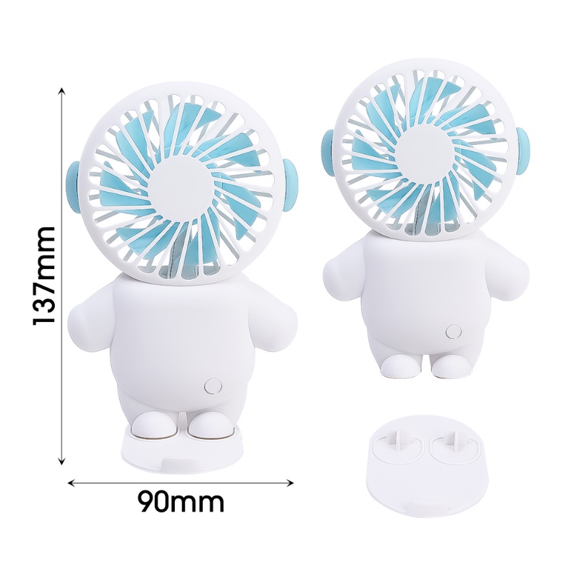 Kipas Astronot Mini Dengan Phone Holder Handheld USB Charging Fans Three-speed Adjustable Cooler Portable Alat Listrik Kecil Cocok Sekolah Kantor Traveling