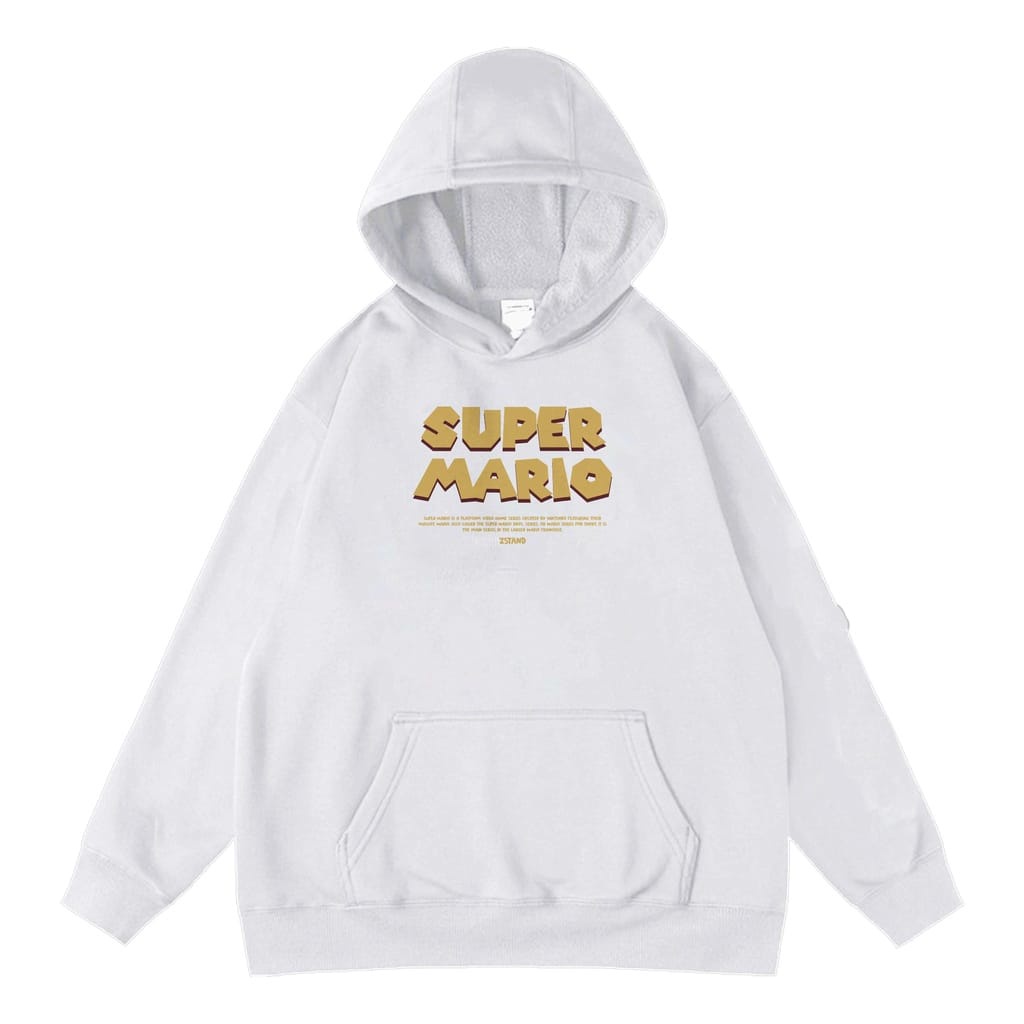 Sweater Hoodie SUPER MARIO Jumper Pria Wanita Bahan Fleece Tebal Ukuran S M L XL XXL XXXL