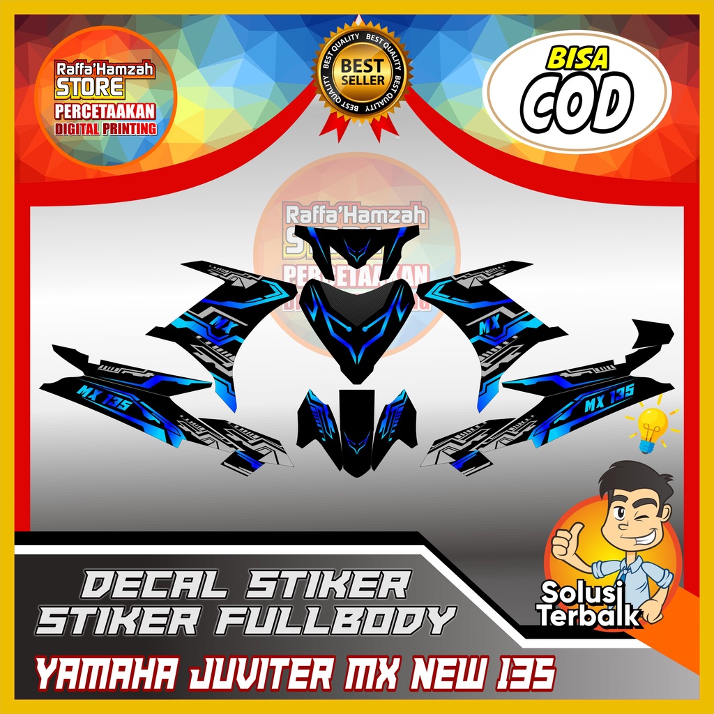 stiker motor jupiter mx new Hitech decal sticker jupiter mx 135 decal sticker motor jupiter mx new 1