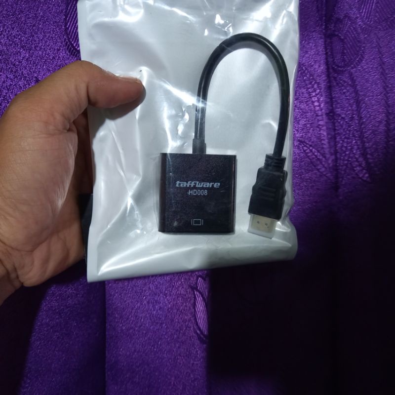 paket kabel vga dan konverter hdmi to vga