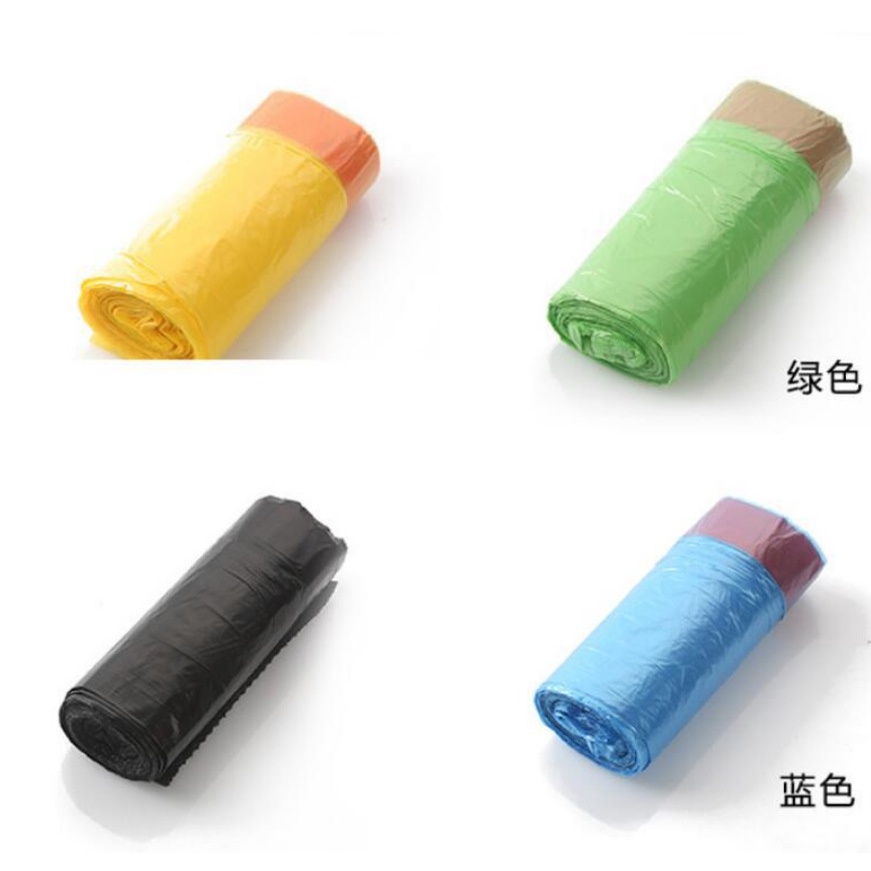 ❤ IJN ❤ Plastik Sampah Roll Kantong Plastik Sampah Roll Dengan Tali 45x50