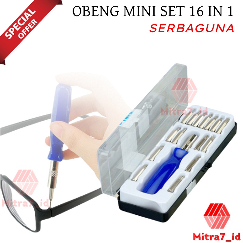 [M7] OBENG MINI SET 16 IN 1 / OBENG MINI / OBENG MAGNET SERBAGUNA / OBENG HANDPHONE / OBENG HP / OBENG MINI SET