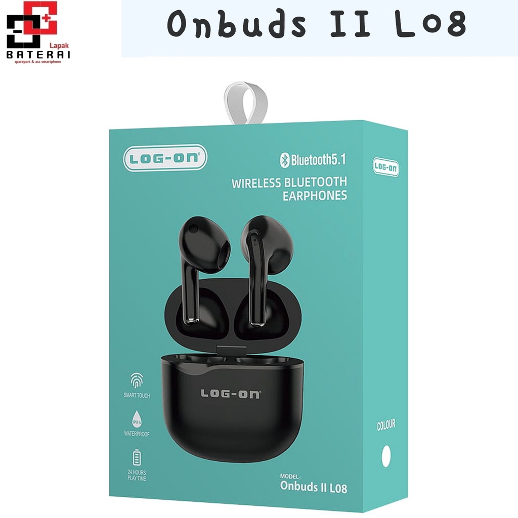 LOG - ON L08 TWS Earphone Airbuds Bluetooth 5.1 | Handsfree Wireless | headset blutoth - Garansi 1 tahun