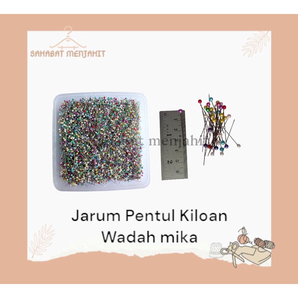Jarum Pentul Hijab / Jarum Pentul Kiloan PREMIUM Wadah Mika