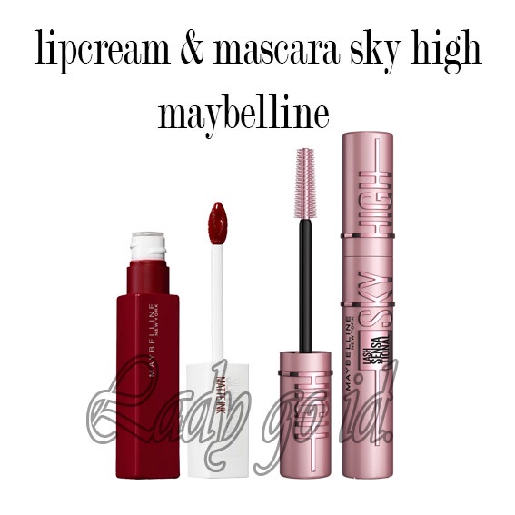 PAKET MAKE UP HEMAT 2IN1 ( MASKARA SKY HIGH + LIPCREAM SUPERSTAY )