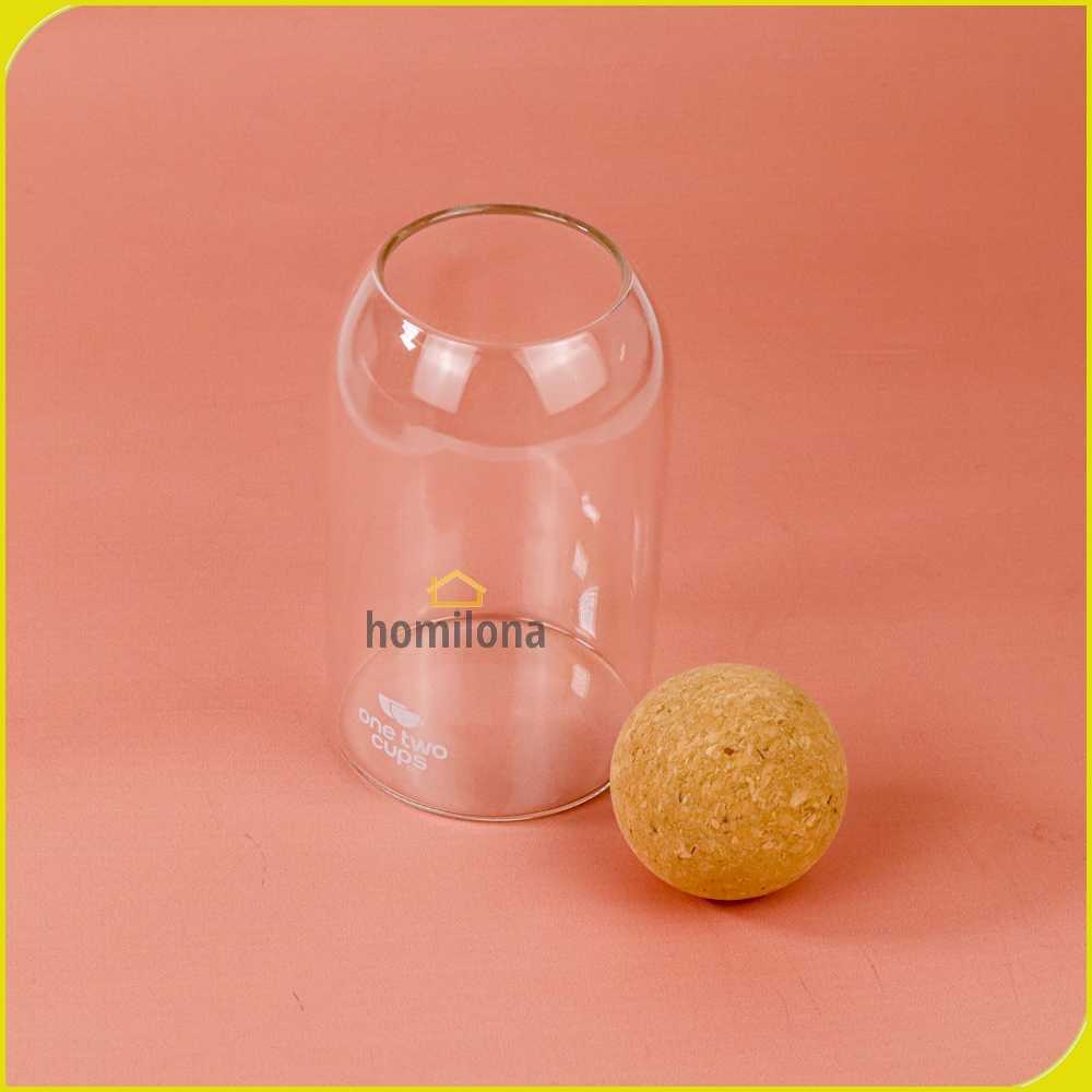 One Two Cups Toples Kaca Penyimpanan Makanan Glass Storage Jar - E1