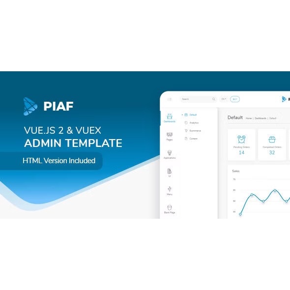 Template Admin Piaf Vuejs Vuejs Admin Template