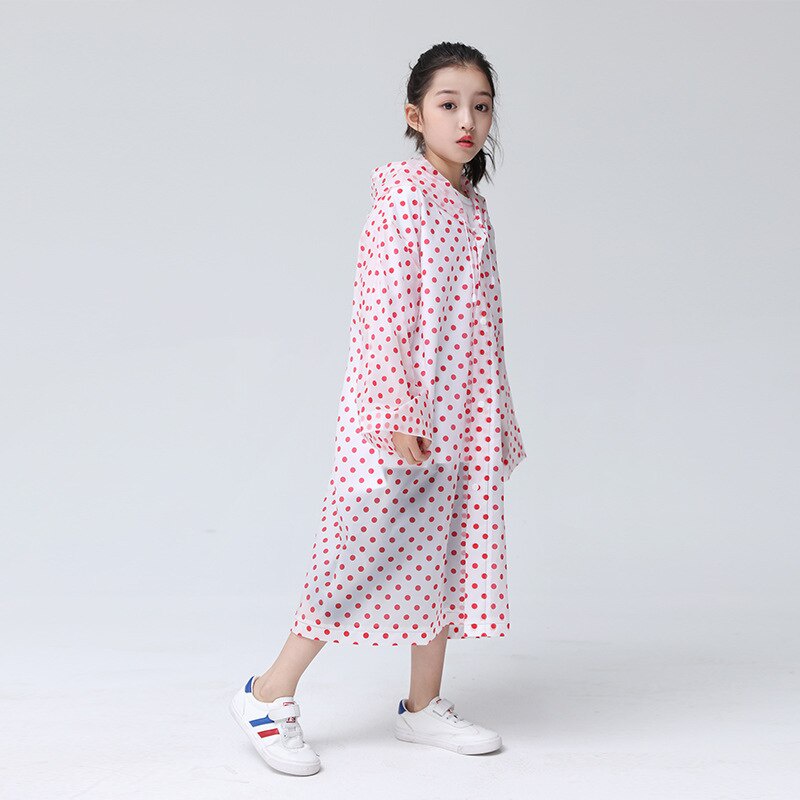 Jas Hujan Terusan Anak Eva Polkadot Model Korea kid poncho ponco kids unisex cakep