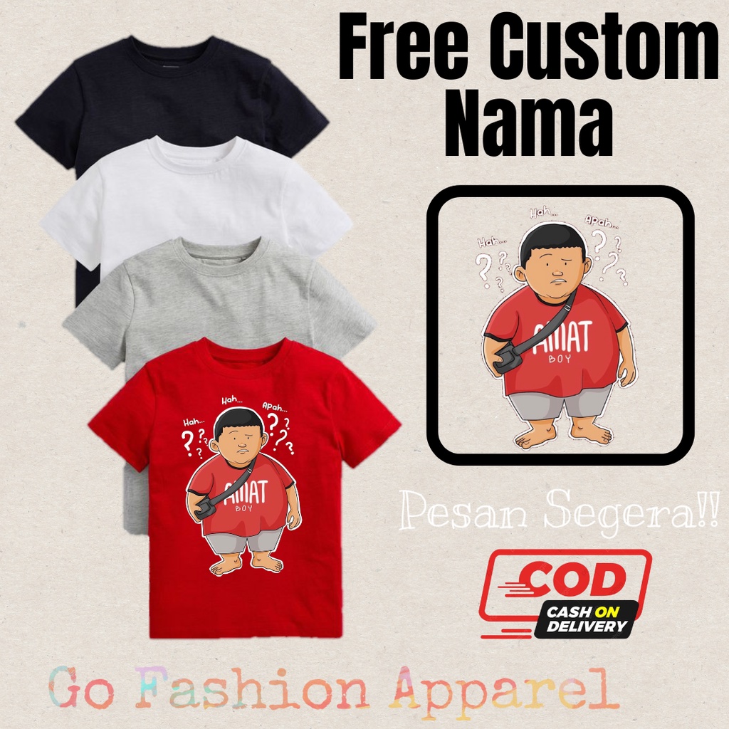 Kaos Anak Custom Gambar Kartun Okky Boy Baju Anak Unisex | Bahan Premium Cotton Combed 30s {FREE CET