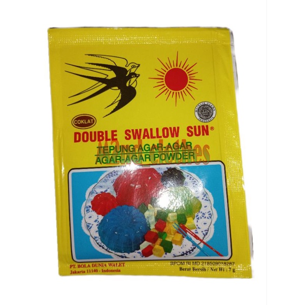 

double Swallow sun tepung agar-agar coklat sachet
