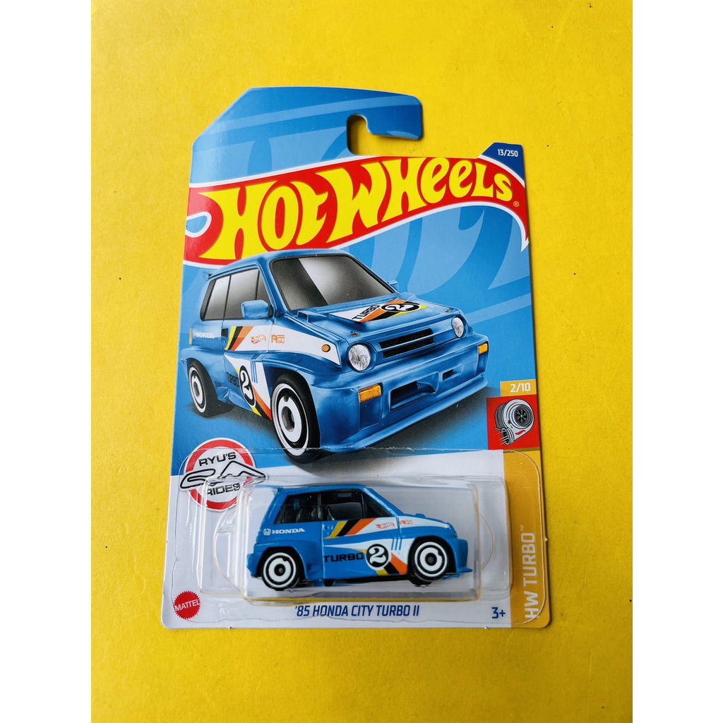 HOTWHEELS HOT WHEELS 85 HONDA CITY TURBO II BIRU HW TURBO LOT G 2022 DIECAST MINIATUR MOBIL MAINAN M