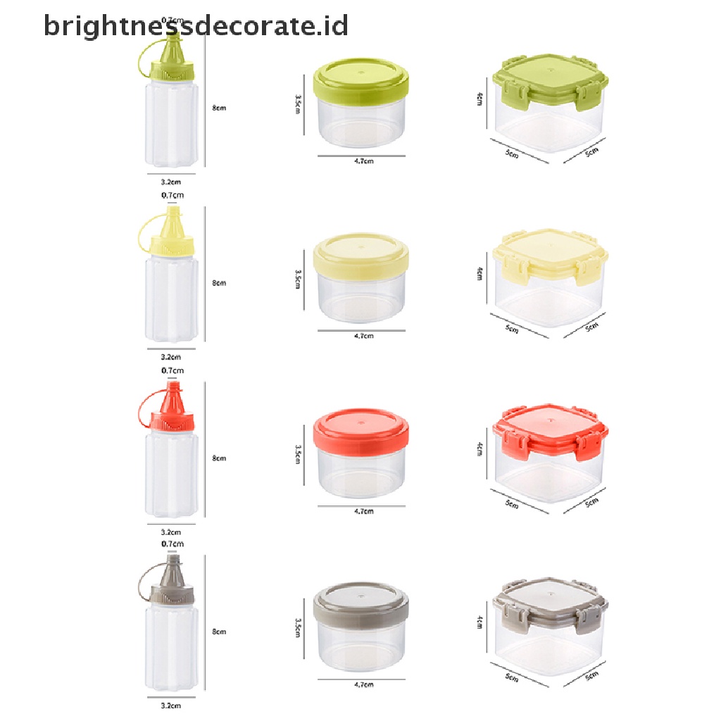 [Birth] 3pcs Botol Remas Mini Salad Dressing Wadah Alat Dapur Barbekyu Outdoor [ID]