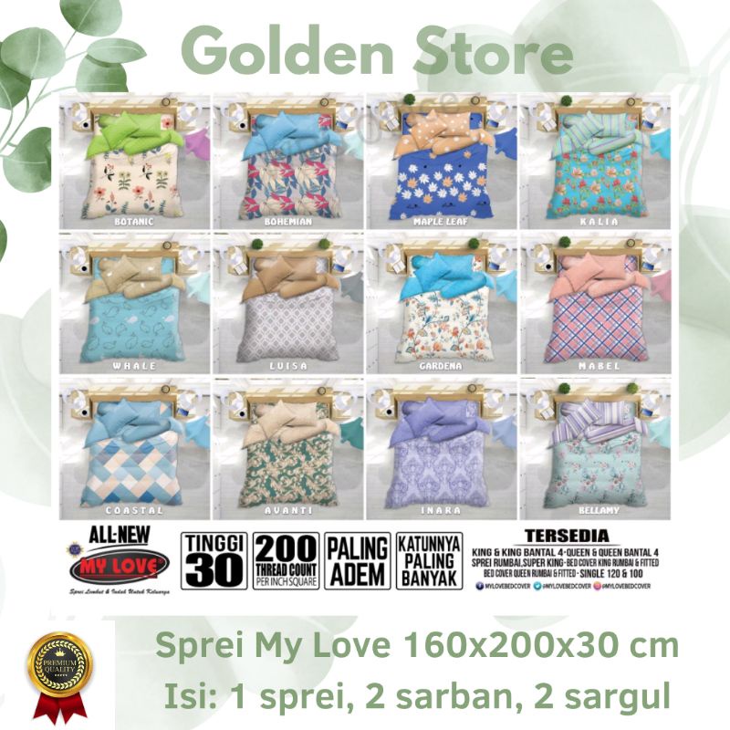 Sprei My Love 160x200x30 Motif