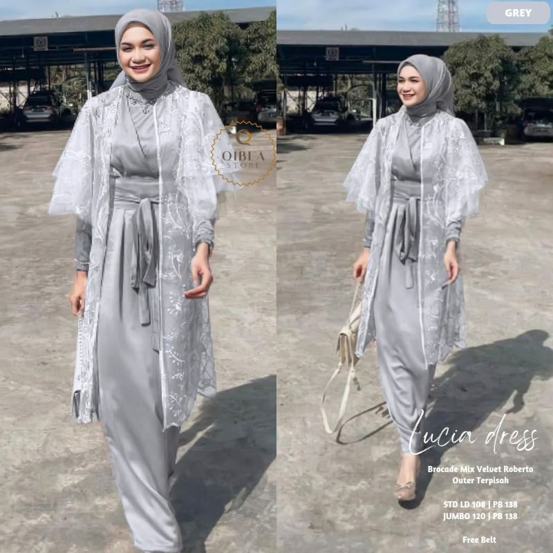 LUCIA DRESS BRUKAT ORIGINAL QIBLA BY JUMBO SOLO