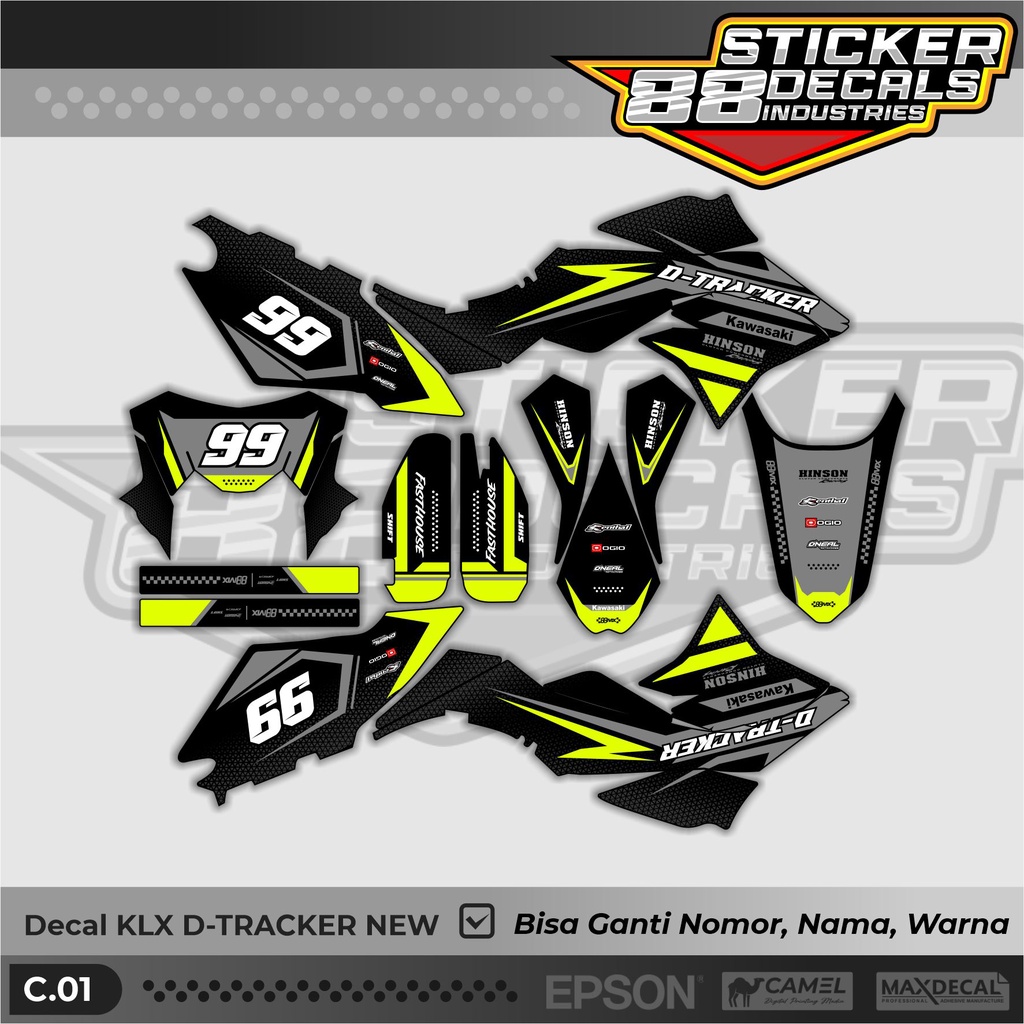 decal dtracker - sticker decal kawasaki dtracker - decal presisi dtracker Desain Supermoto