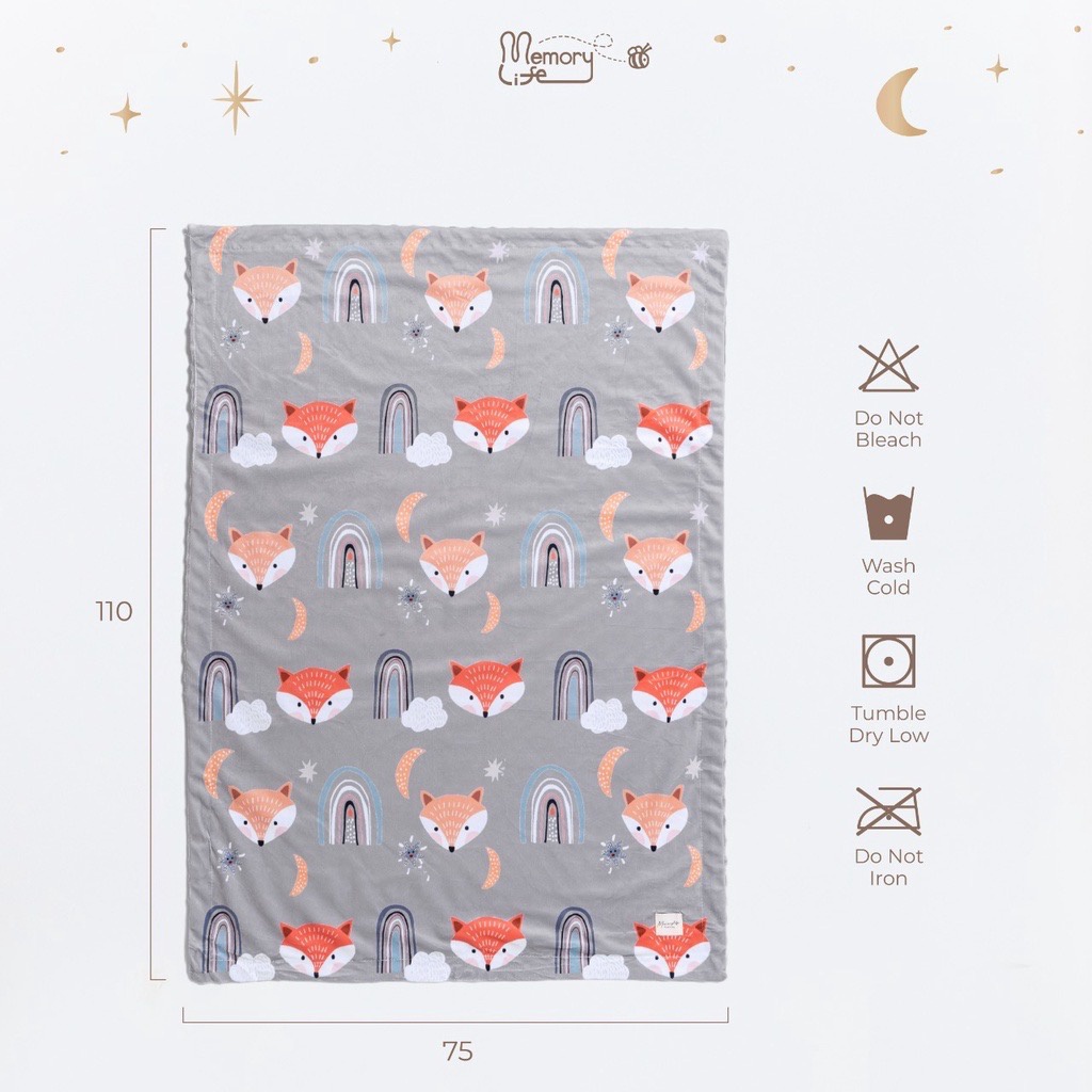 KOKORU MINKY NEWBORN BLANKET / Selimut Bayi Bahan Lembut