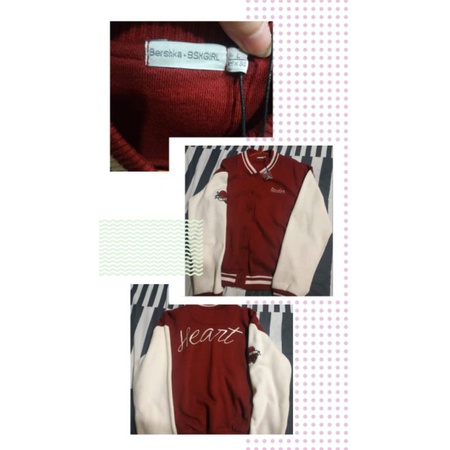 Jaket baseball bskgirl merk bershka