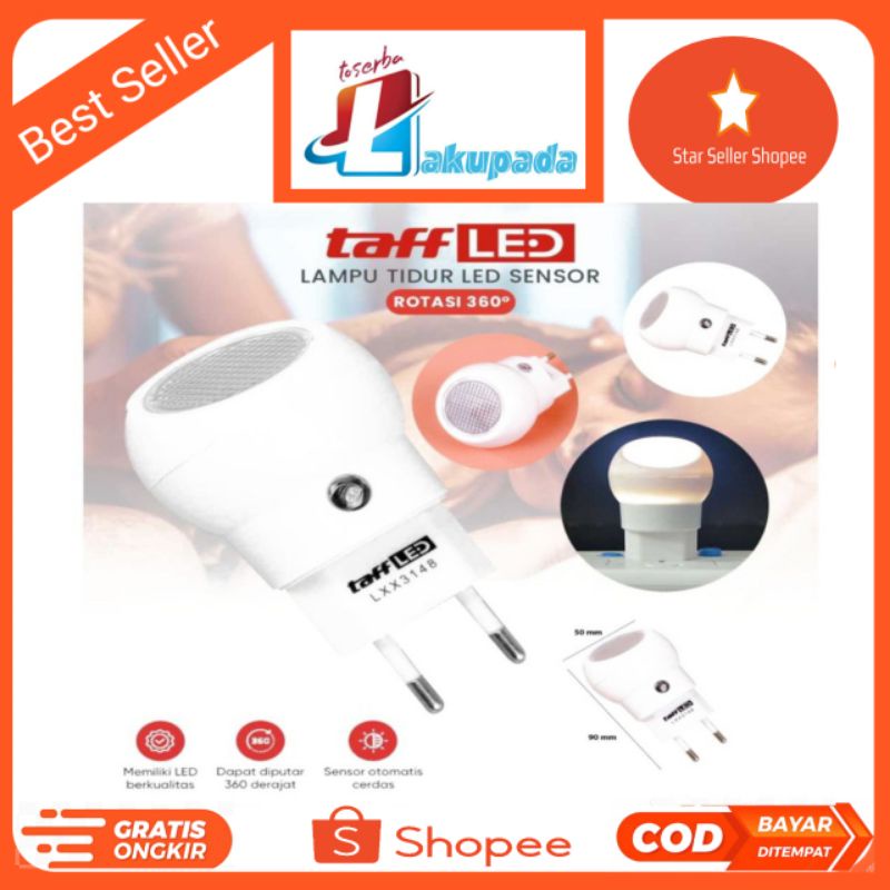 Lampu Tidur LED Sleep Sensor Cahaya Rotasi 360 Derajat